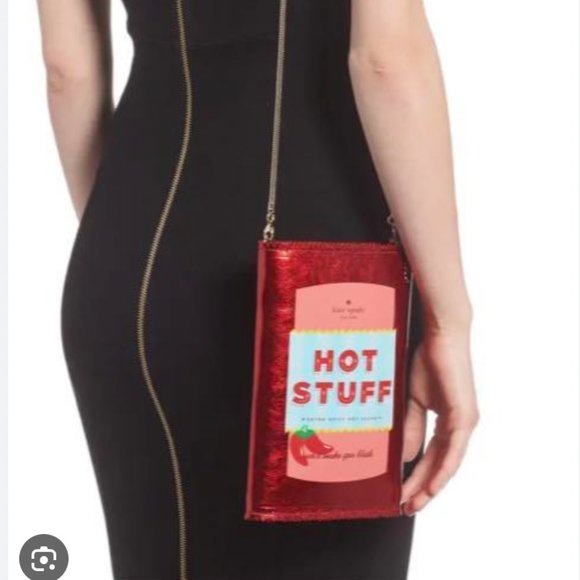 Kate Spade novelty Haute Stuff Hot Sauce Shoulder bag crossbody purse clutch nwo - Picture 3 of 14